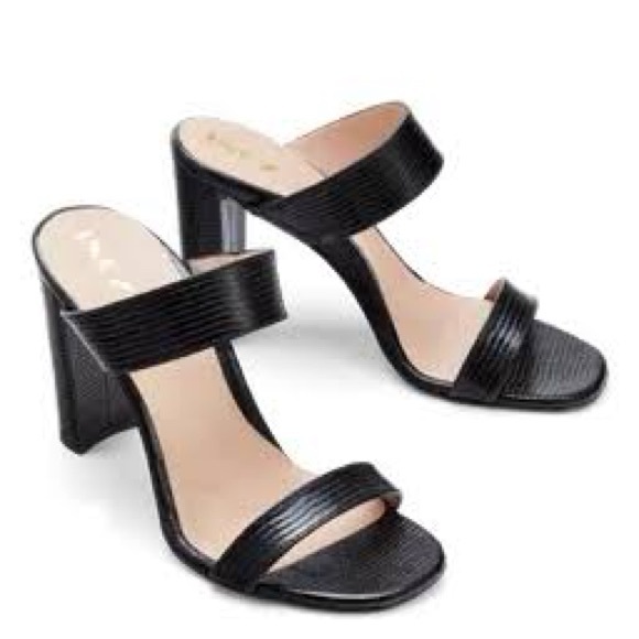 Inez sara black lizard emboss Sandals - Picture 9 of 9